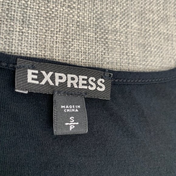 Express Sequin Black Tank Top Evening Part‎ Wear Small Round Neck Sleeveless - Picture 3 of 10